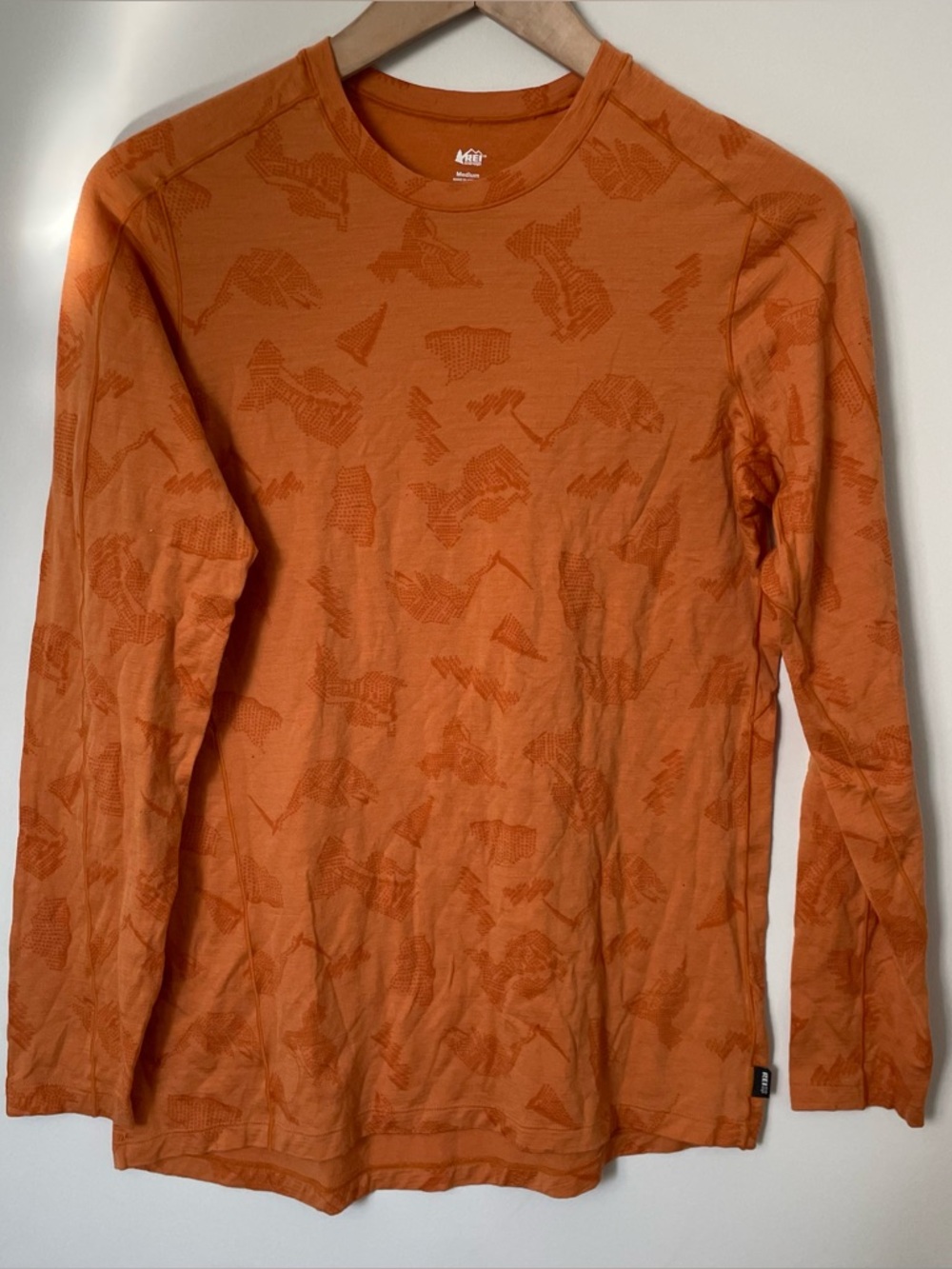 REI Co-op 100% Merino Wool Long Sleeve Base Layer Top Camping Hiking Outdoors